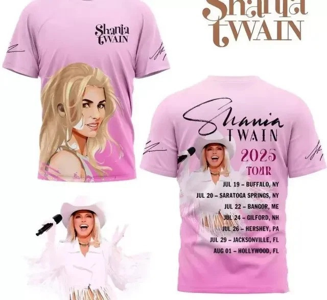Shania Twain 2025 Tour Limited Edition T-Shirt Perfect Gift For Music Fans