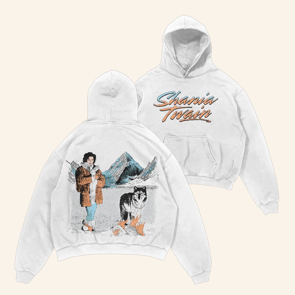 Shania Twain Merch White Wolf Hoodie Christmas Gifts For Sister