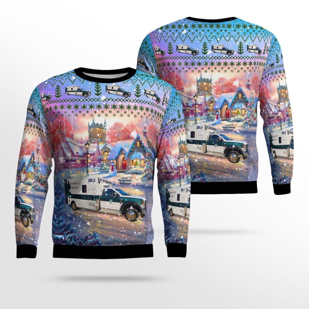 Shapleigh Maine Shapleigh Rescue Squad AOP Ugly Sweater Unisex Christmas Gift