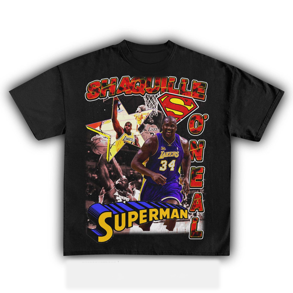 Shaquille O Neal Superman T-Shirt Good Gifts For Basketball Fans