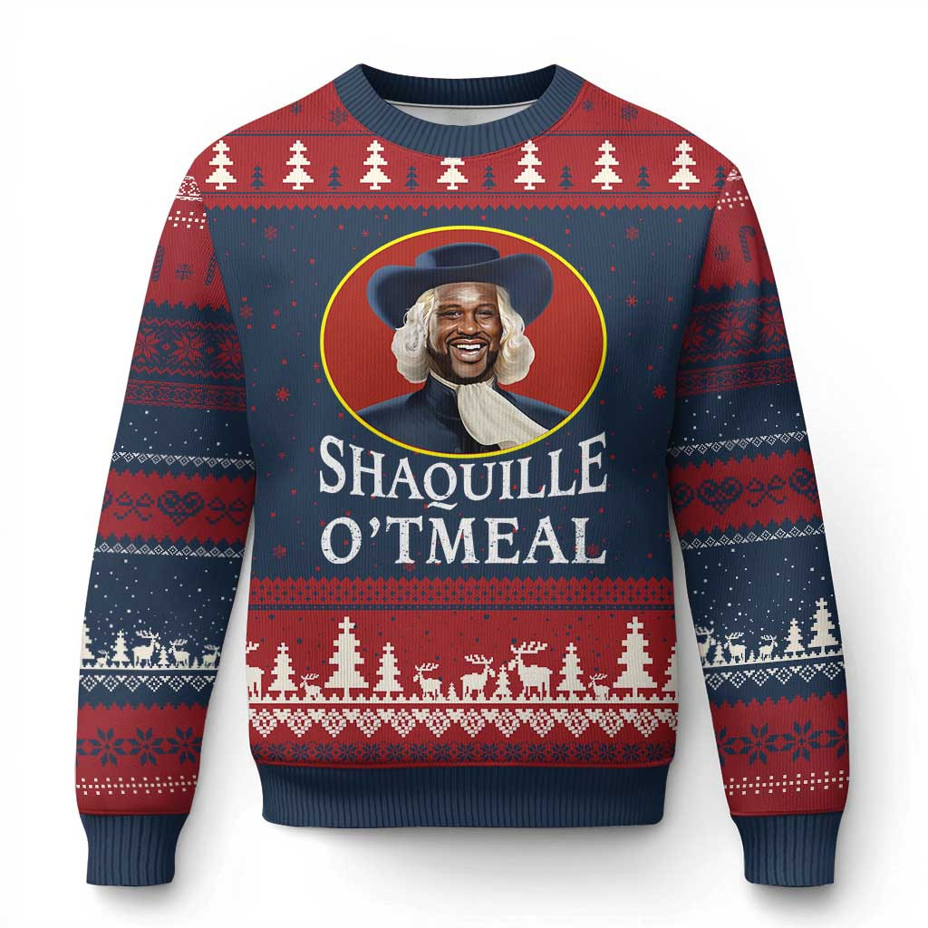 Shaquille Oatmeal Ugly Christmas Sweater Shaq O'neal Meme Sweater Cereal Parody Gifts