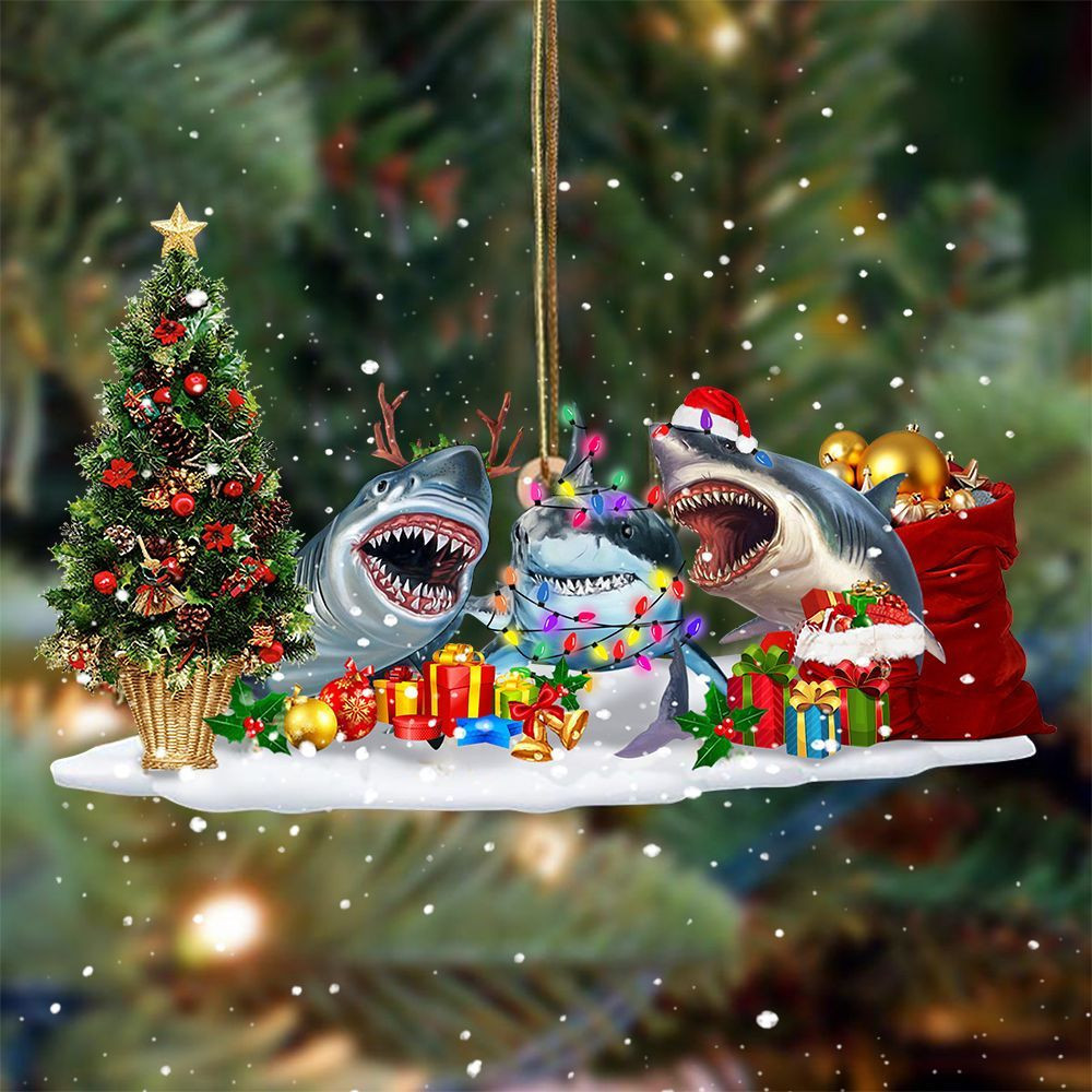 Shark Christmas Ornament Hanging Christmas Tree Ornament 2024 Decorating Ideas Xmas Gifts