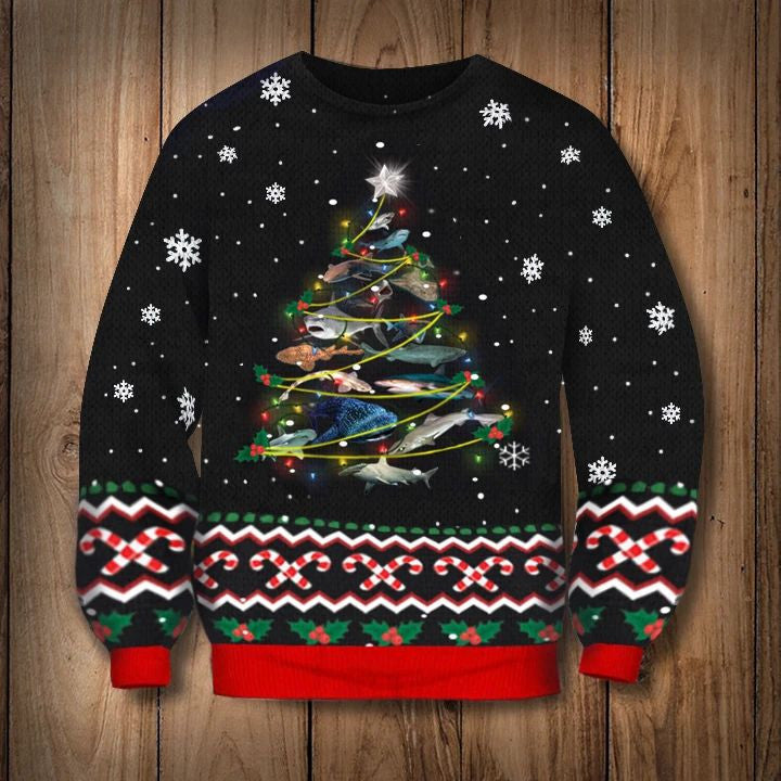 Shark Christmas Tree Sweatshirt Ugly Christmas Sweater Shark Christmas Tree Sweatshirt Ugly Christmas Sweater