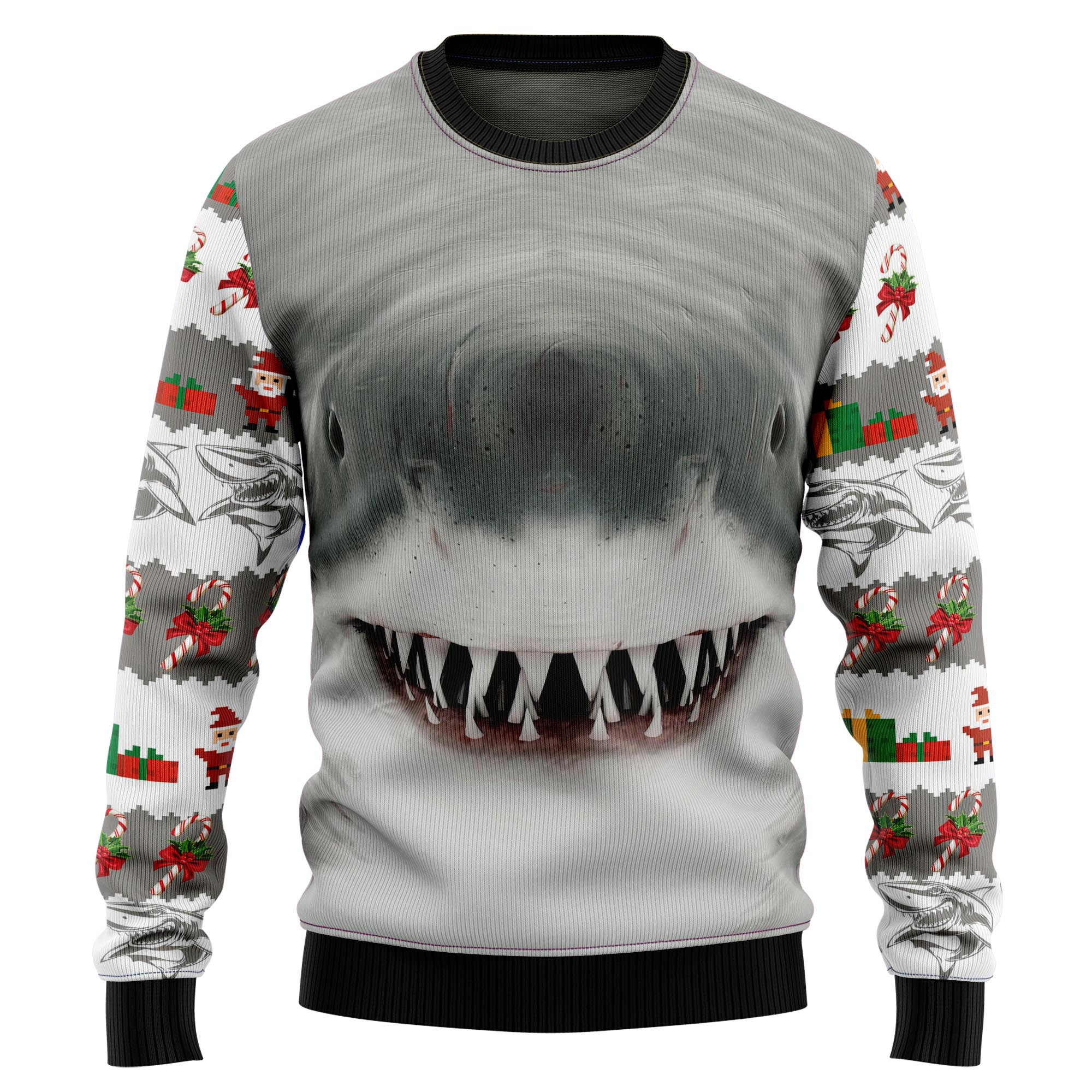 Shark Cute Face Ugly Christmas Sweater