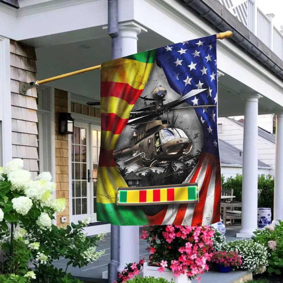 Shark Mouth Helicopter Veteran Flag Vietnam War Veteran Flag Patriotic Gift For Loved Ones