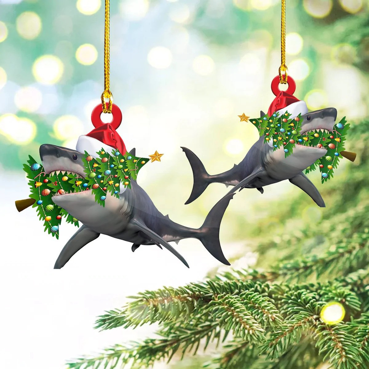 Shark Ornament 2024 Shark Christmas Tree Ornament Decorating For Xmas
