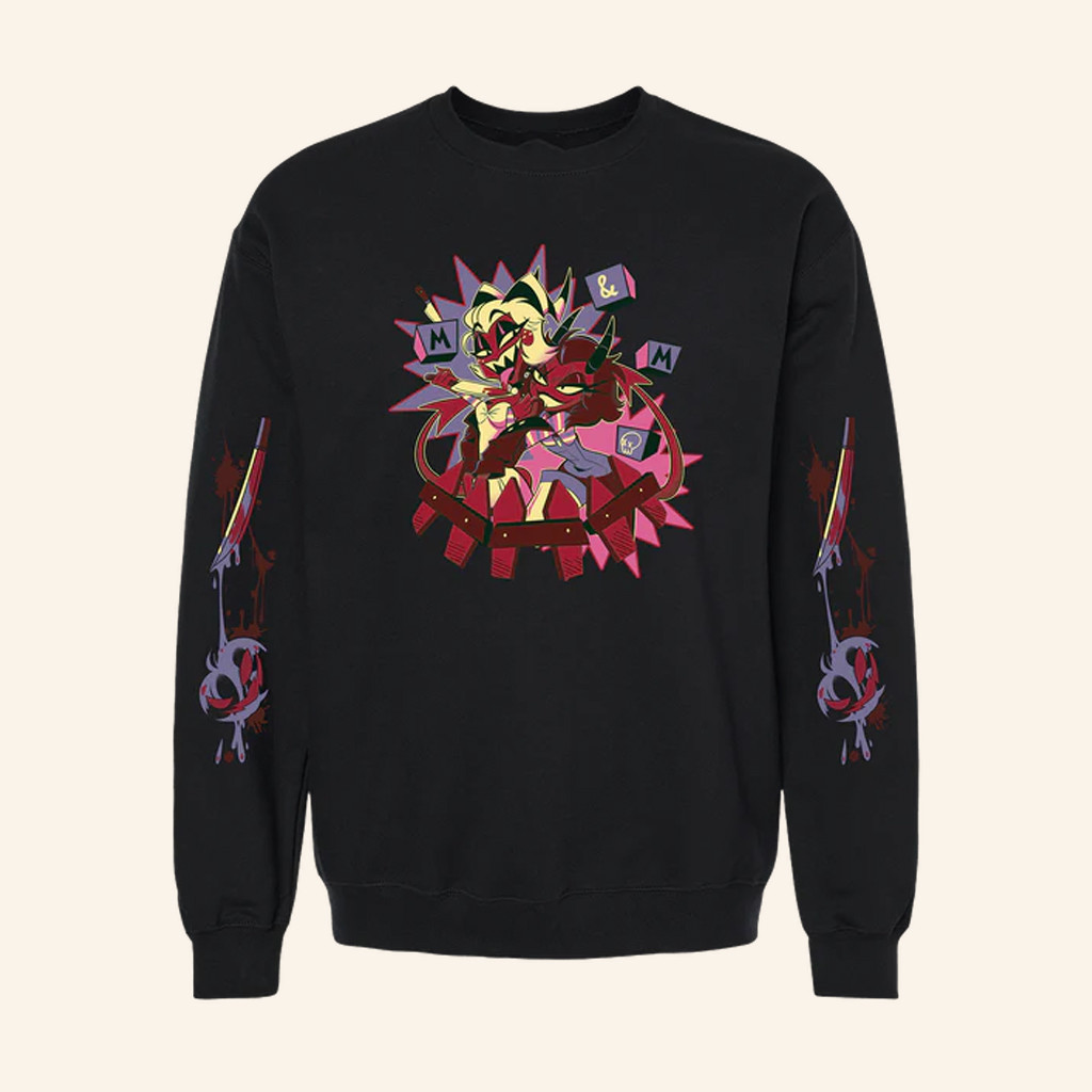 Shark Robot Merch Moxxie And Millie Halloween Slasher Crewneck Sweatshirt Gifts For Him Shark Robot Merch Moxxie And Millie Halloween Slasher Crewneck Sweatshirt Gifts For Him