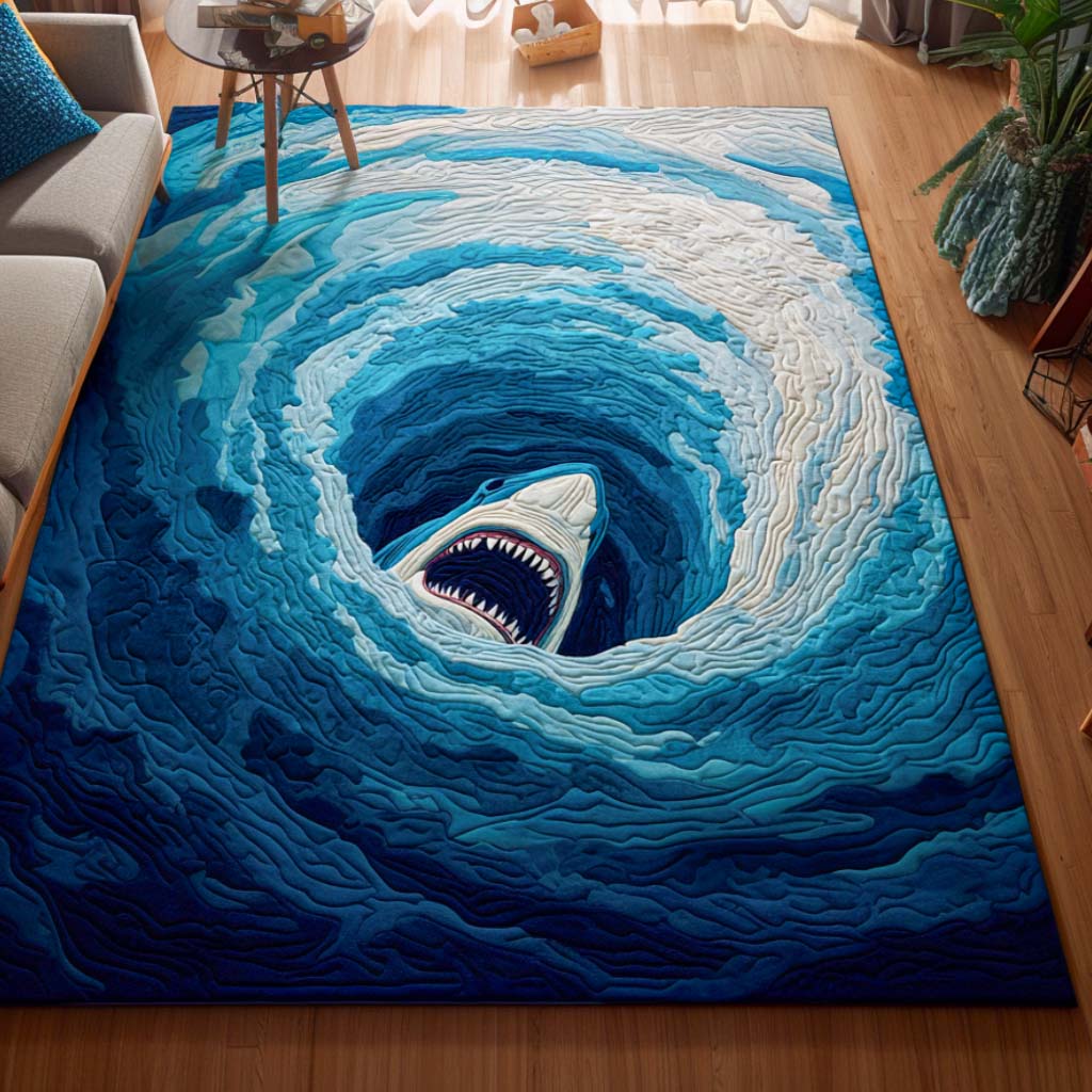 Shark Vortex Area Rug Entryway Decor Christmas Gifts For Ocean Lovers