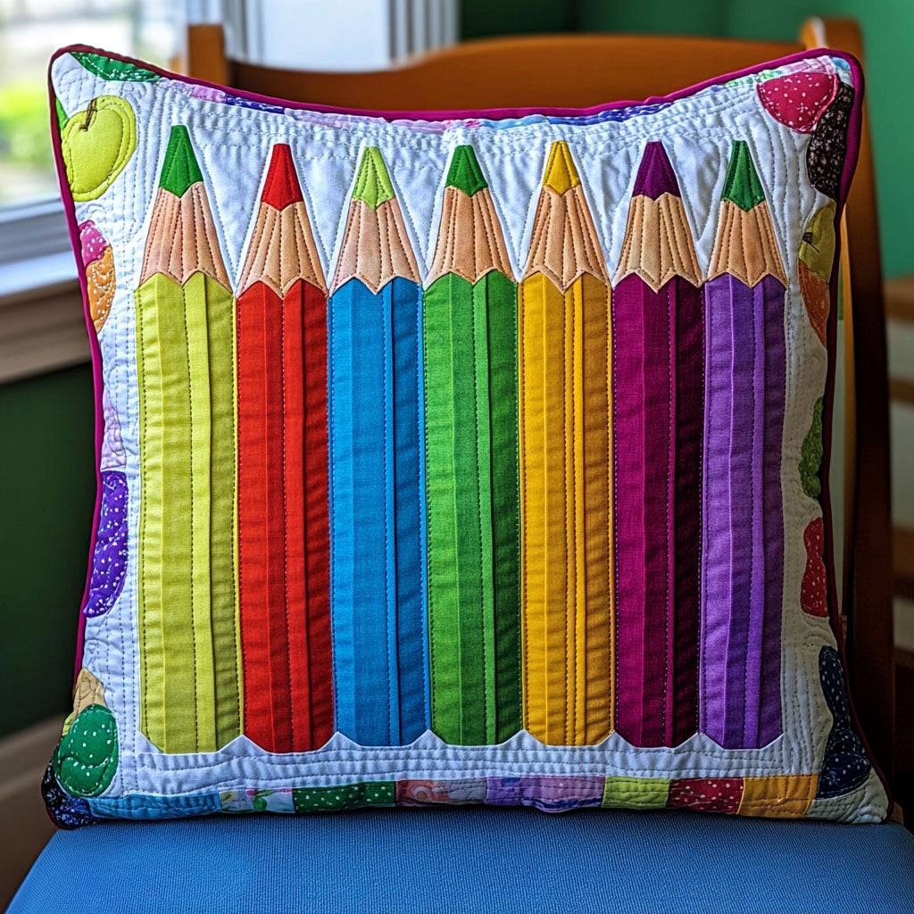 Sharp and Bright Quilted Pillow Case Throw Pillow Covers Back To School Gifts For Kids