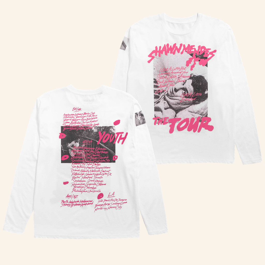 Shawn Mendes Tour Merch The Tour Photo Long Sleeve Shirt Top Christmas Gifts For Her Shawn Mendes Tour Merch The Tour Photo Long Sleeve Shirt Top Christmas Gifts For Her