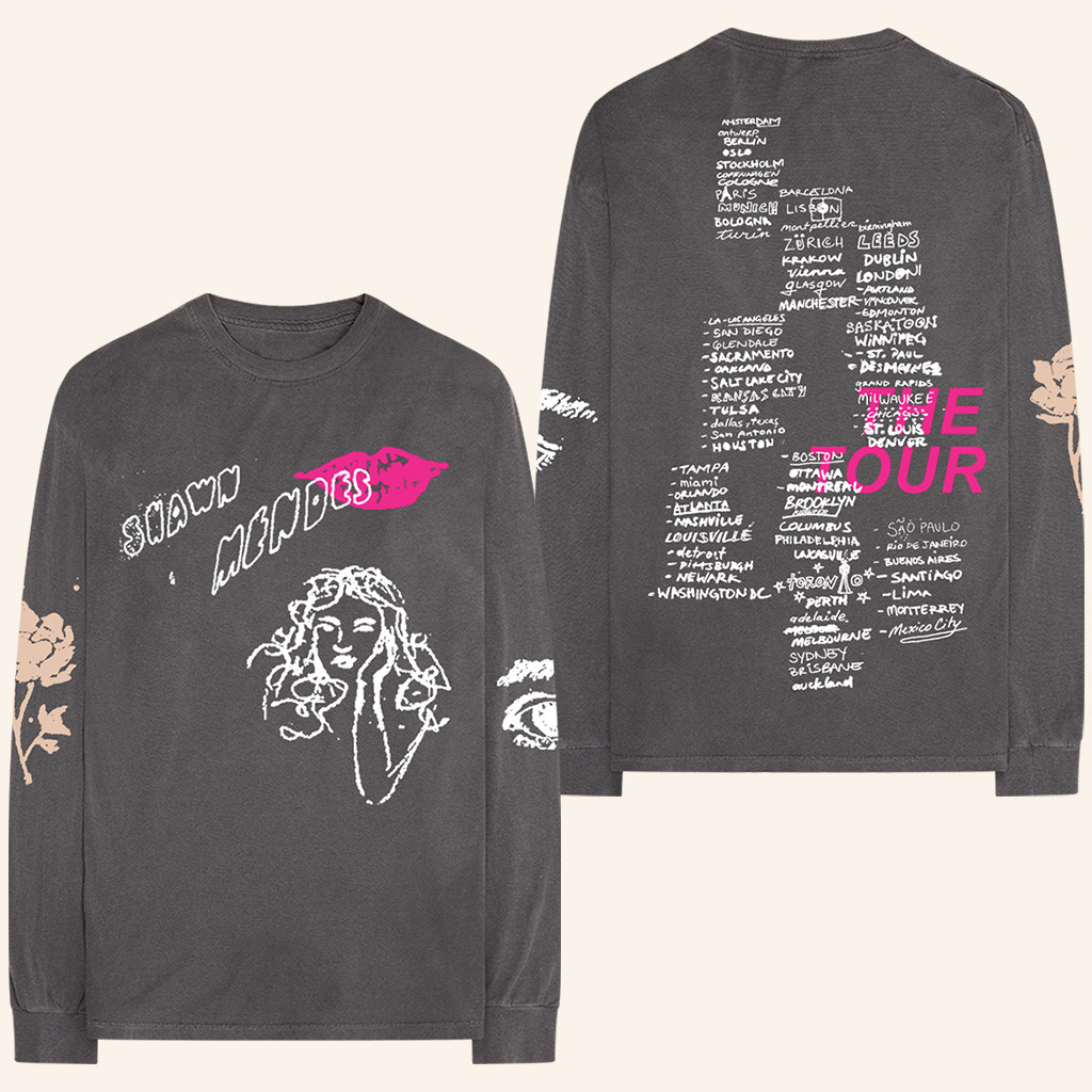 Shawn Mendes Tour Merch The Tour Sketch Long Sleeve Shirt Xmas Presents For Her Shawn Mendes Tour Merch The Tour Sketch Long Sleeve Shirt Xmas Presents For Her