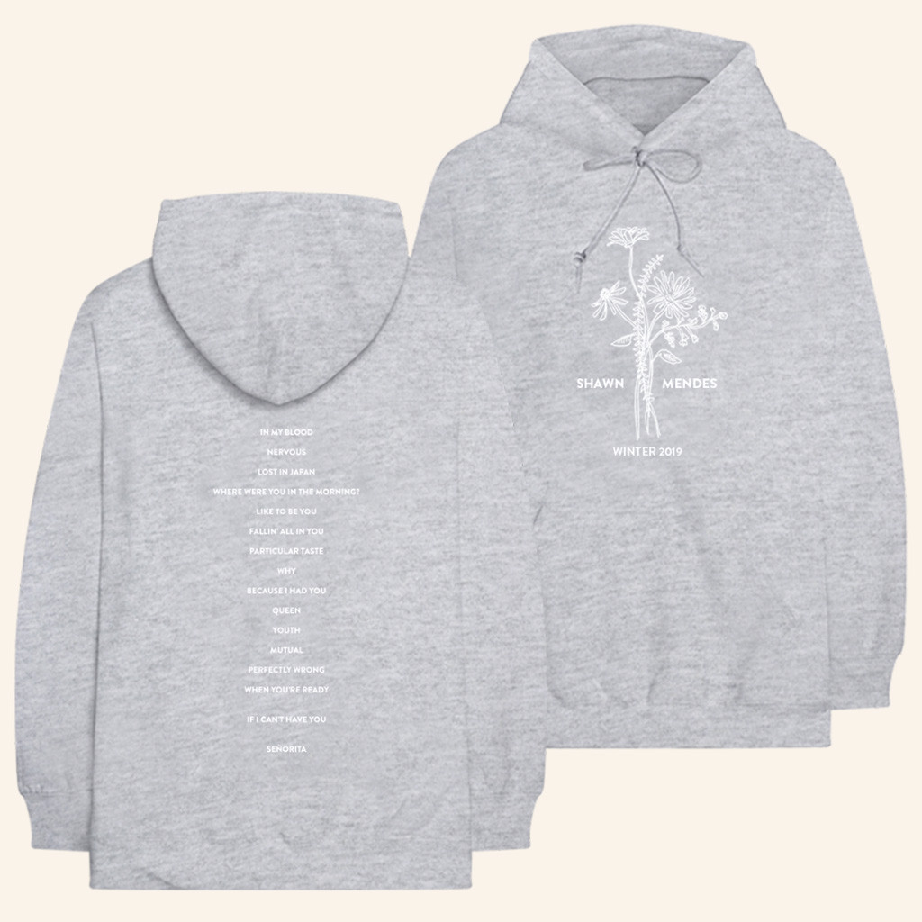 Shawn Mendes Tour Merch Winter Floral Hoodie Christmas Gift Ideas For Music Fans Shawn Mendes Tour Merch Winter Floral Hoodie Christmas Gift Ideas For Music Fans