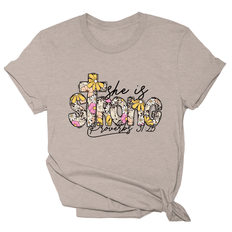 She Is Strong T-Shirt Christian Shirts For Women Gifts For Mother's Day Country Boy Gift