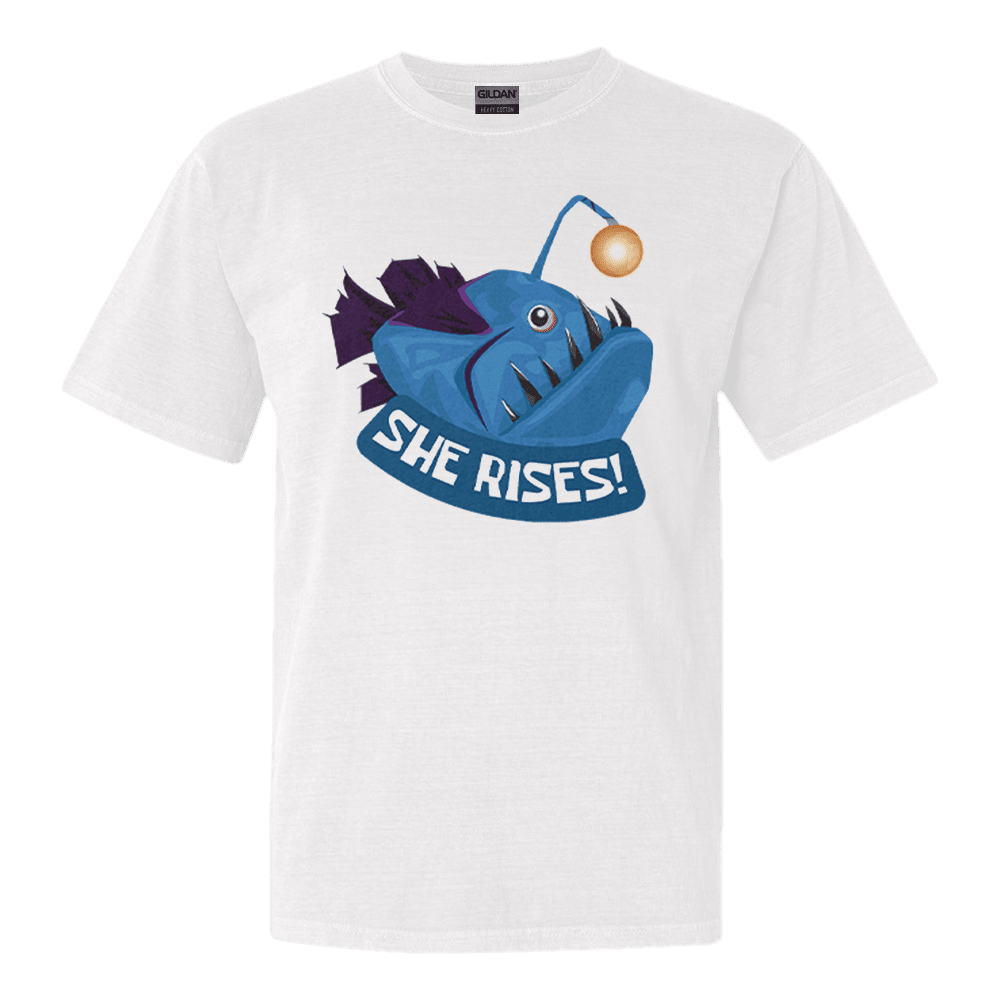 She Rises Anglerfish Shirt Angler Fish Funny T-Shirt Father's Day Gift for Dad She Rises Anglerfish Shirt Angler Fish Funny T-Shirt Father's Day Gift for Dad