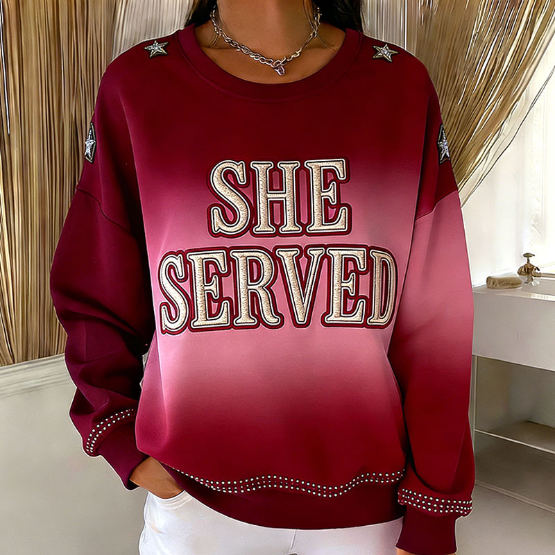 She Served Sweatshirt Female Veteran Clothing Unique Gift For Mother