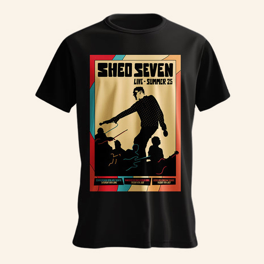 Shed Seven Merch Live Summer 25 T-Shirt Gifts For Him Shed Seven Merch Live Summer 25 T-Shirt Gifts For Him
