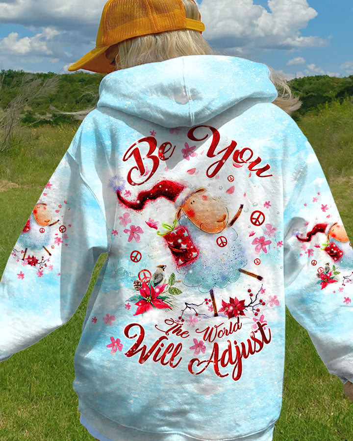 Sheep Be You The World Will Adjust Tie Dye Hoodie Cute Apparel Presents For Sheep Lovers