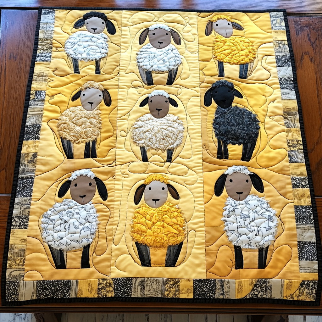Sheep Bloom Quilted Table Runner Dining Table Ideas Presents For Sheep Farmers