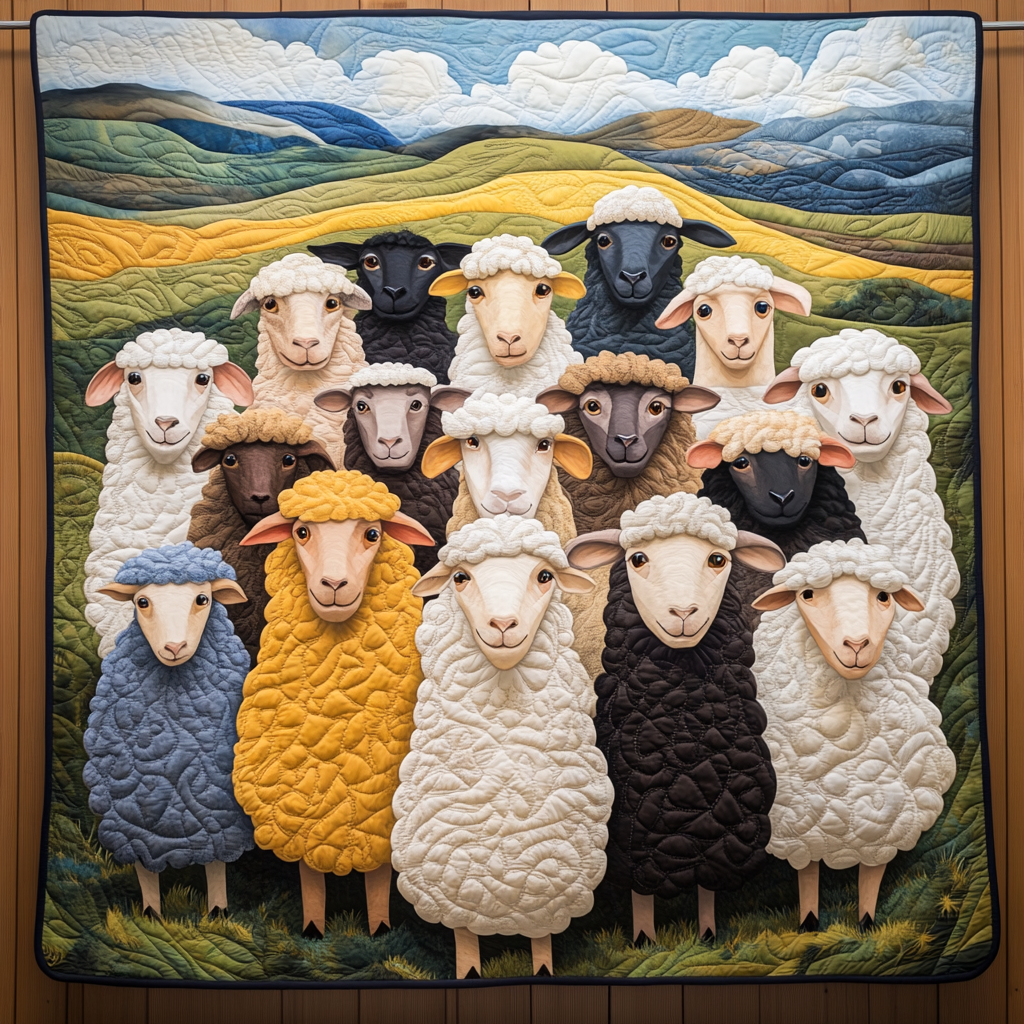 Sheep Club Quilted Blanket Presents For Sheep Lovers