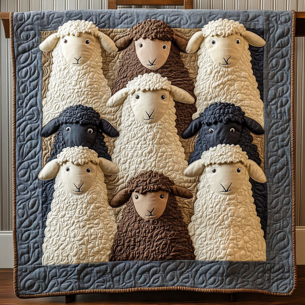Sheep Gathering Quilt High-Quality Cotton Quilt Blanket for Restful Sleep