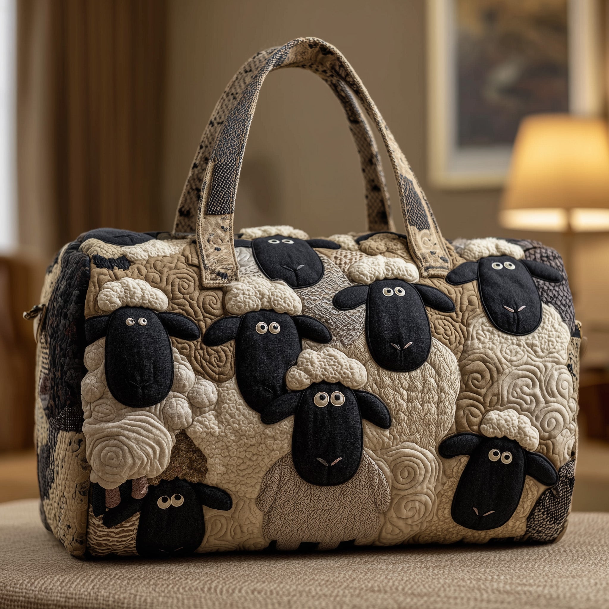 Sheep Haven Quilted Duffle Bag Back To School Essential