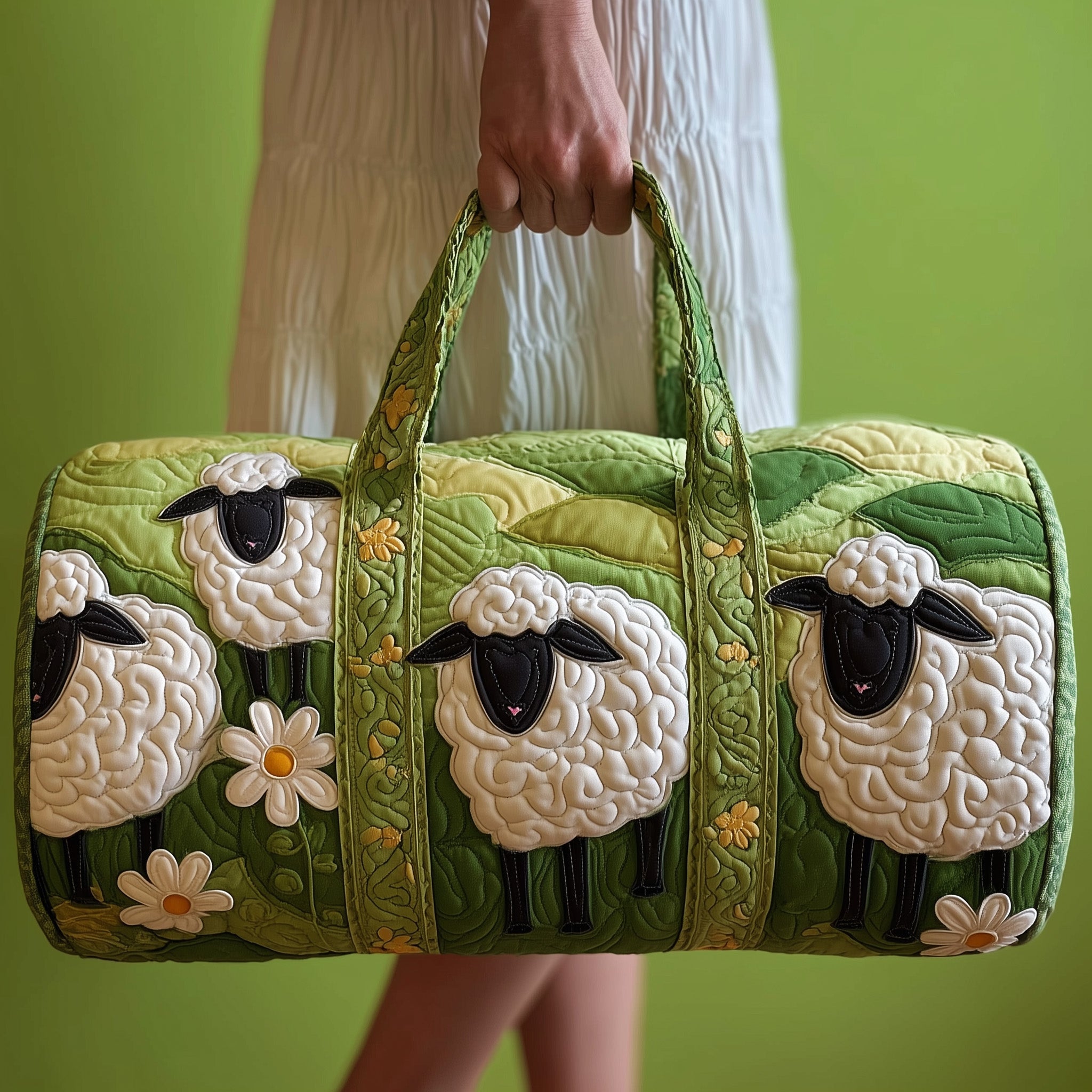 Sheep Haven Quilted Duffle Bag Birthday Gift Idea