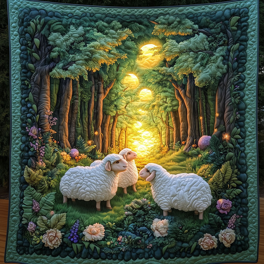 Sheep In The Magical Garden Quilt Beautiful Quilt Blanket Gift for Cozy Living