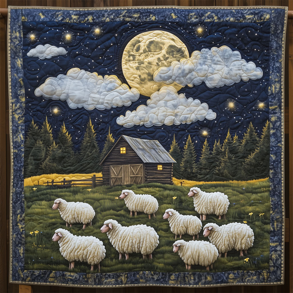 Sheep Night Farm Quilt Soft Quilt Blanket Gift to Warm Hearts