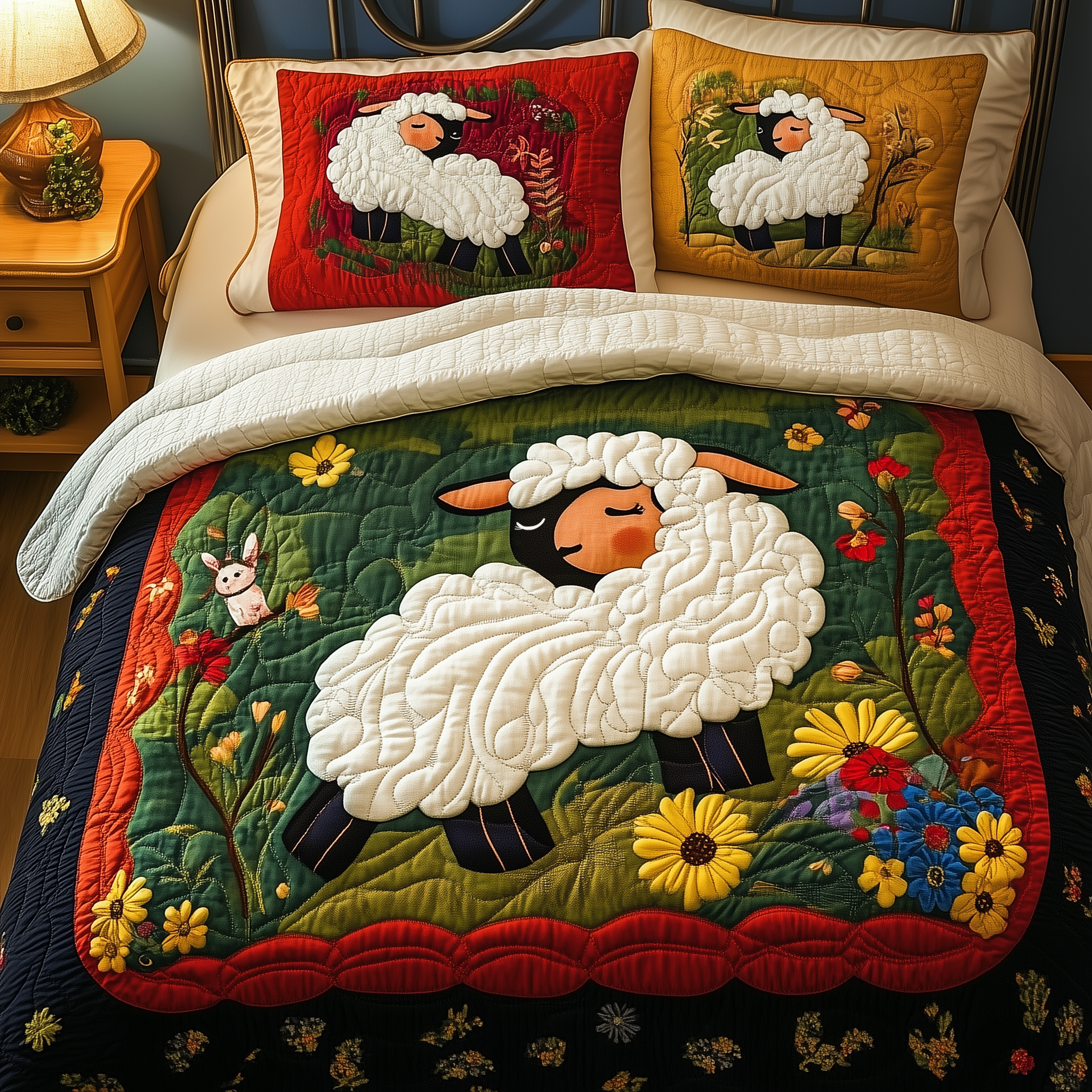 Sheep Quilted Bedding Set Christmas Bedding Set Unique Christmas Gifts For Parents