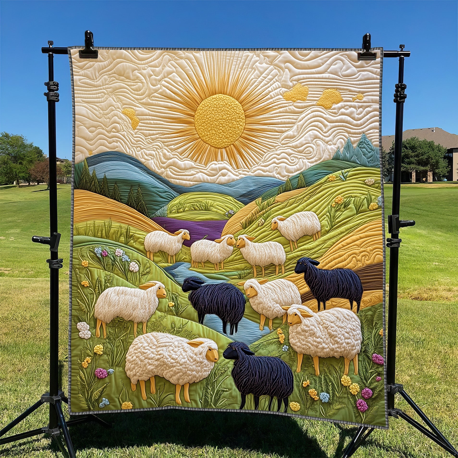 Sheep Quilted Blanket Merchandise Throw BlanketNovelty Sheep Gifts Items