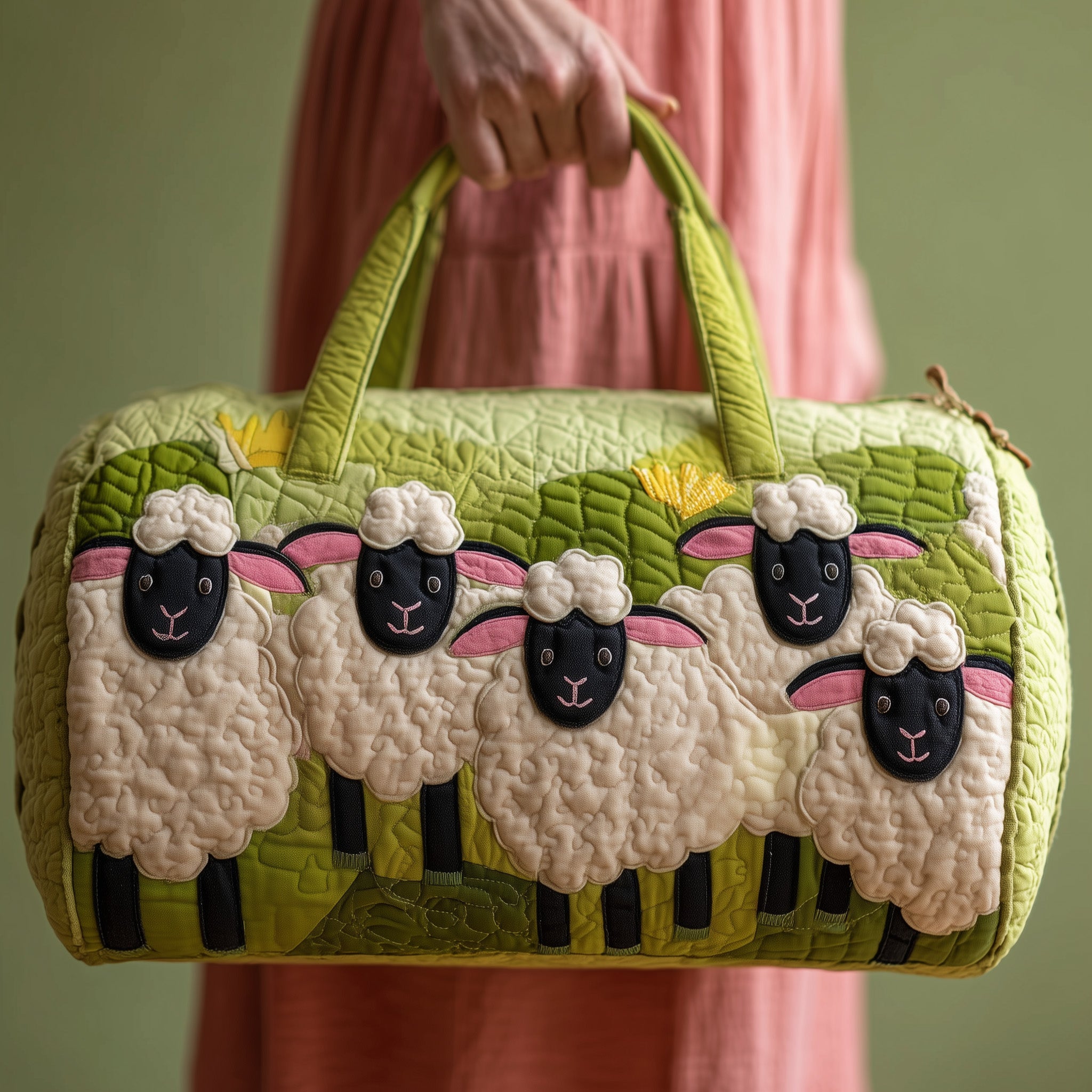 Sheep Quilted Duffle Bag Gift For Family