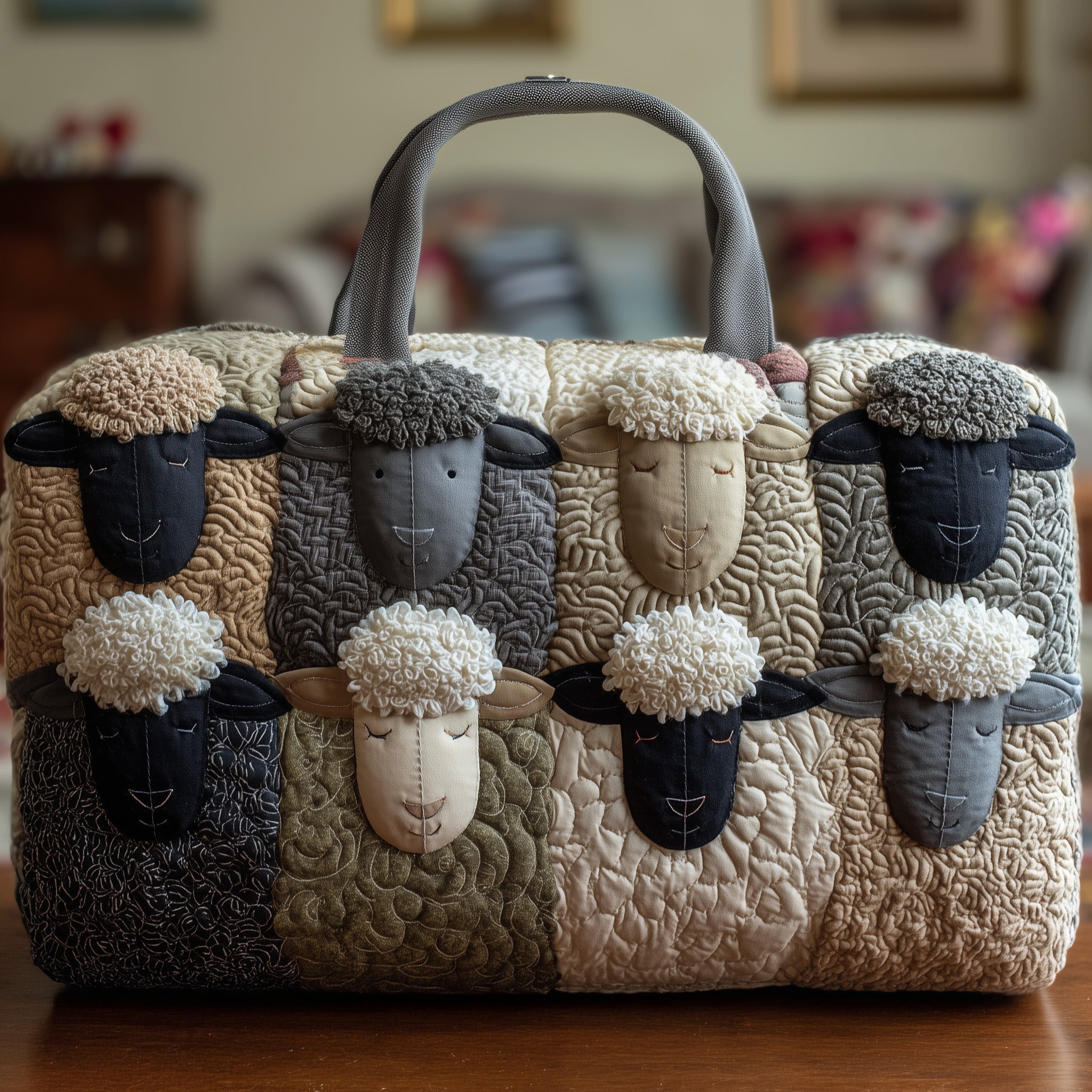 Sheep Quilted Duffle Bag Gift For Kids