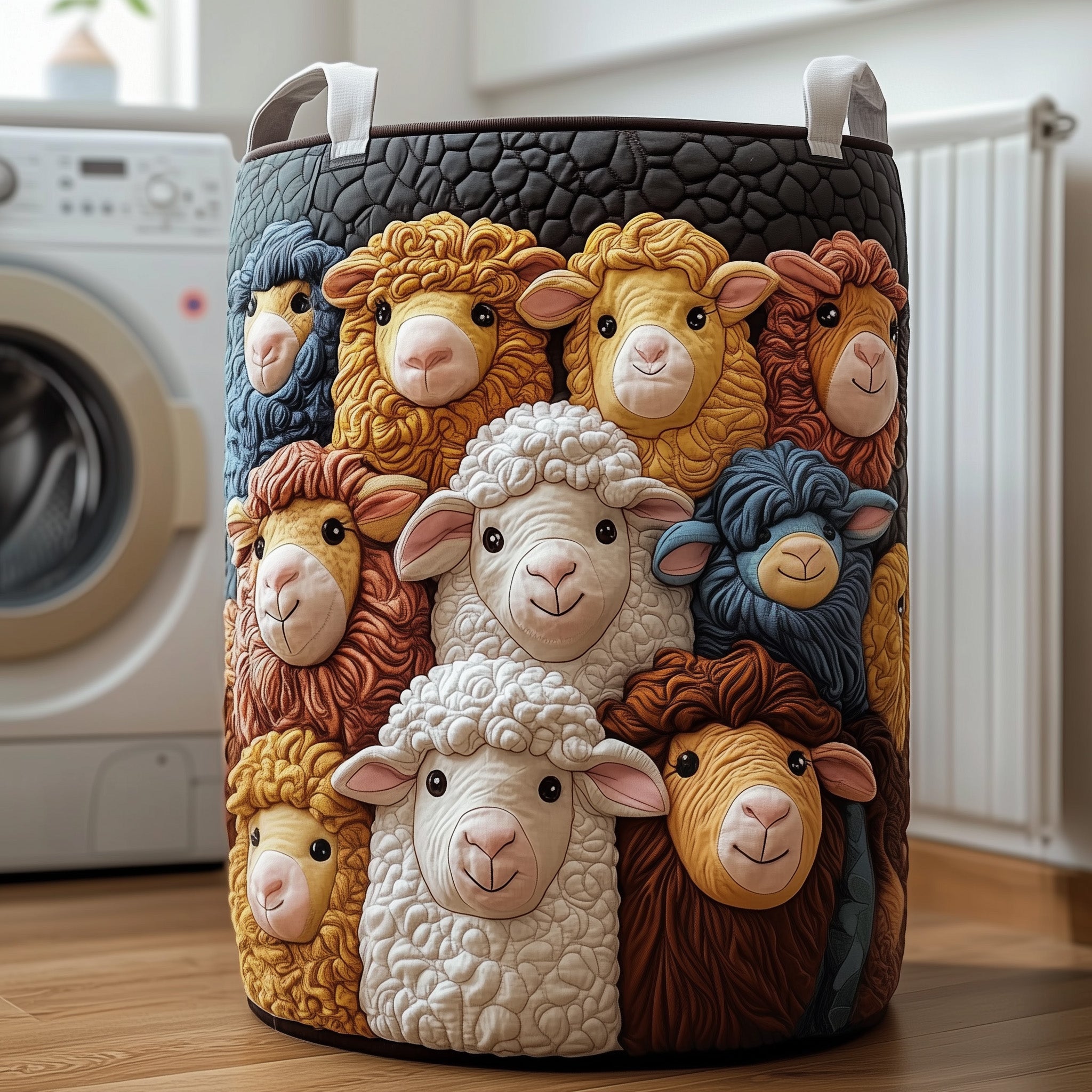 Sheep Quilted Laundry Basket Presents For Sheep Farmers