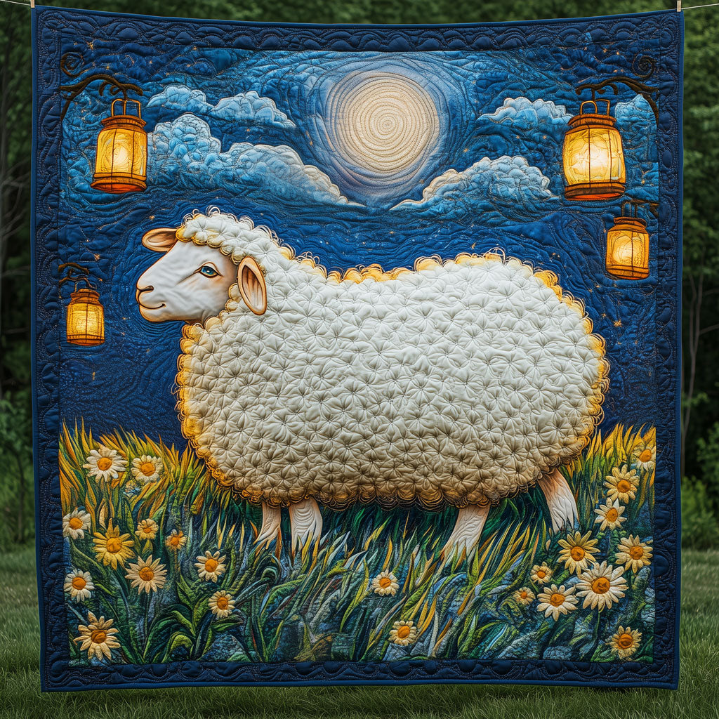 Sheep With The Lantern Quilt Practical Quilt Blanket Gift for Comfort and Style