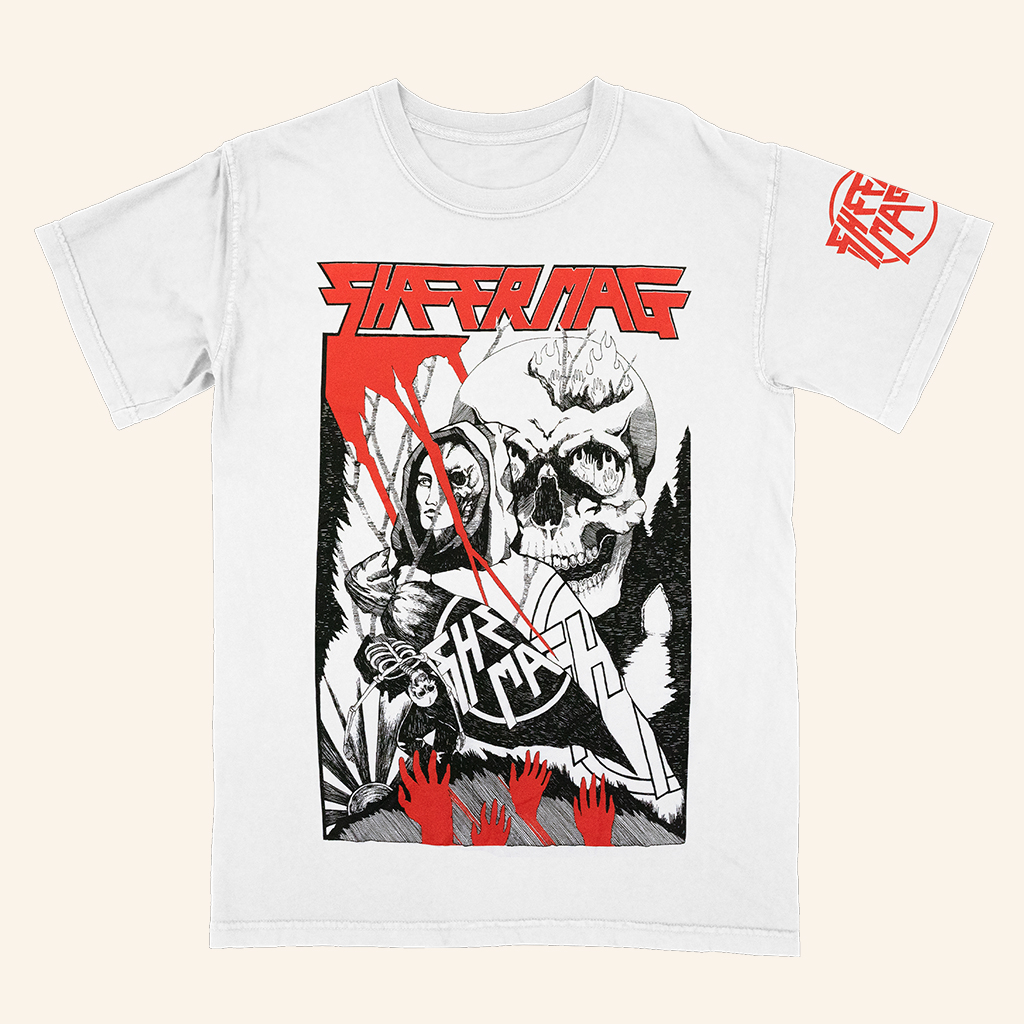 Sheer Mag Merch Skull White T-Shirt Best Gifts For Rock Music Lovers Sheer Mag Merch Skull White T-Shirt Best Gifts For Rock Music Lovers