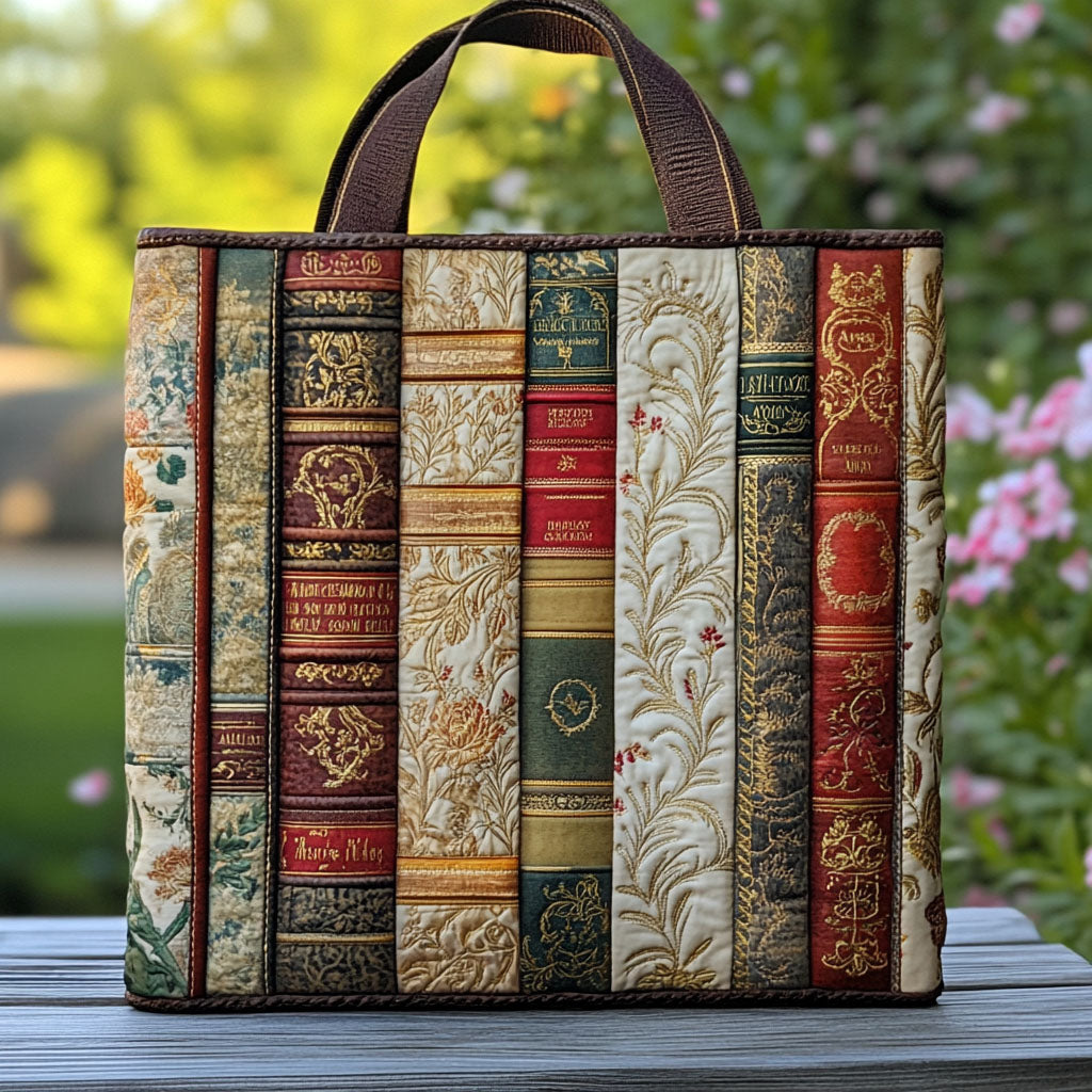 Shelf Life Quilted Tote Bag Great Book Lover Gift Ideas