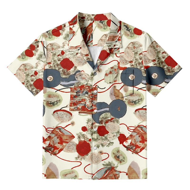 Shell And Flower Hawaiian Shirt Abstract Drawing Aesthetic Shirt Gifts For Men