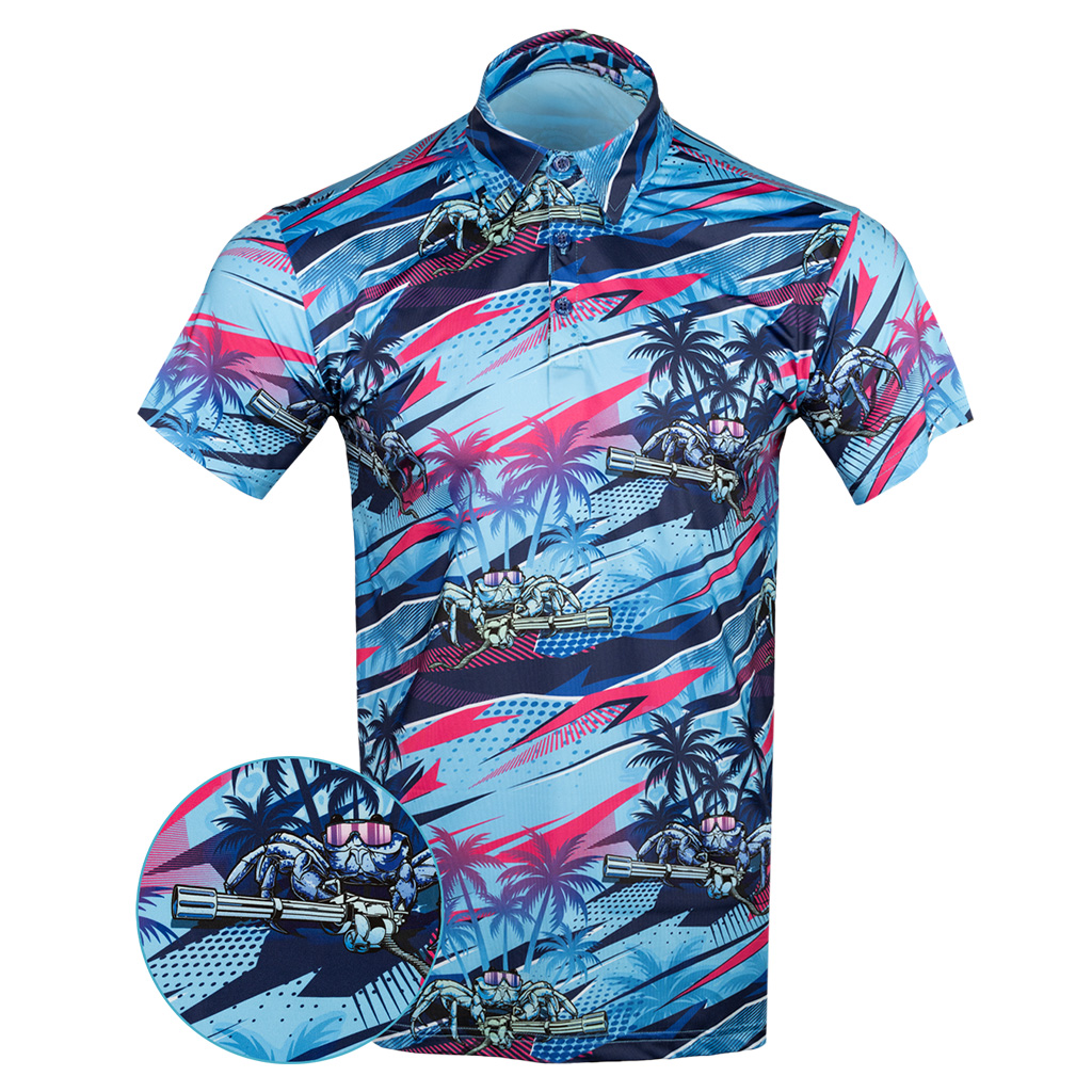 Shell Shocked Polo Shirt Tactical Aloha Print Polo Shirt Unique Birthday Gift For Him