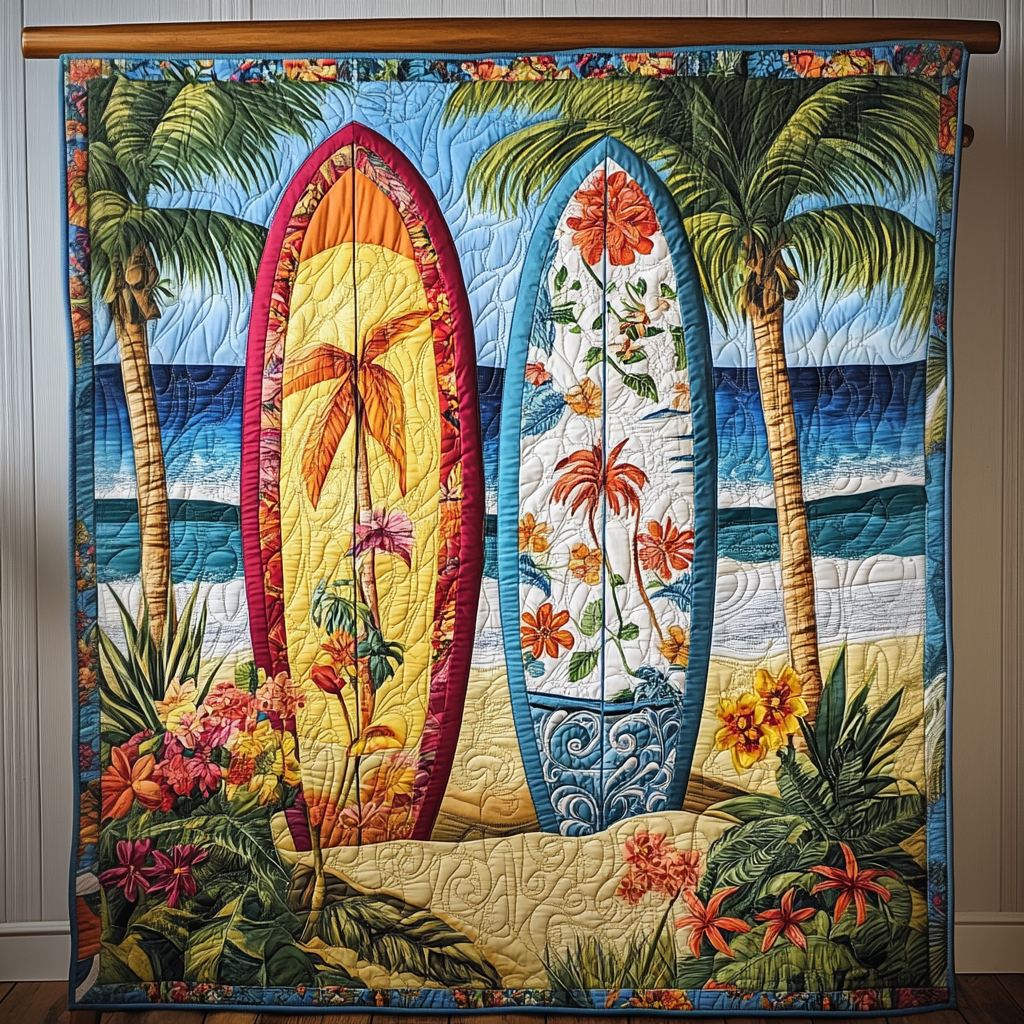 Shell Shoreline Quilted Blanket Holiday Throw Blanket Best Gifts For Beach Lovers