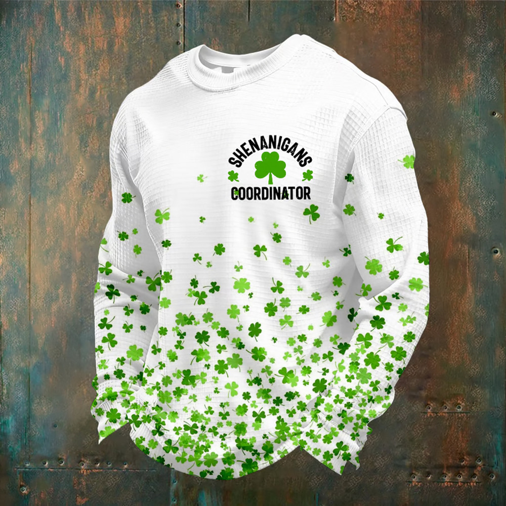 Shenanigans Coordinator St Patrick's Day Long Sleeve Shirt Holiday Clothing Shamrock Gifts