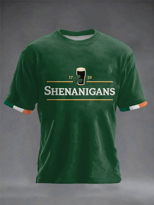 Shenanigans Graphic T-Shirt Funny St Patricks Day Irish Drinking Shirt Best Gift For Him
