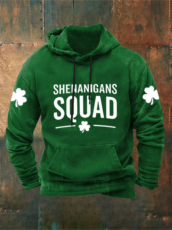 Shenanigans Squad Hoodie St Patrick's Day Green Clothes Cute St Patricks Day Ideas