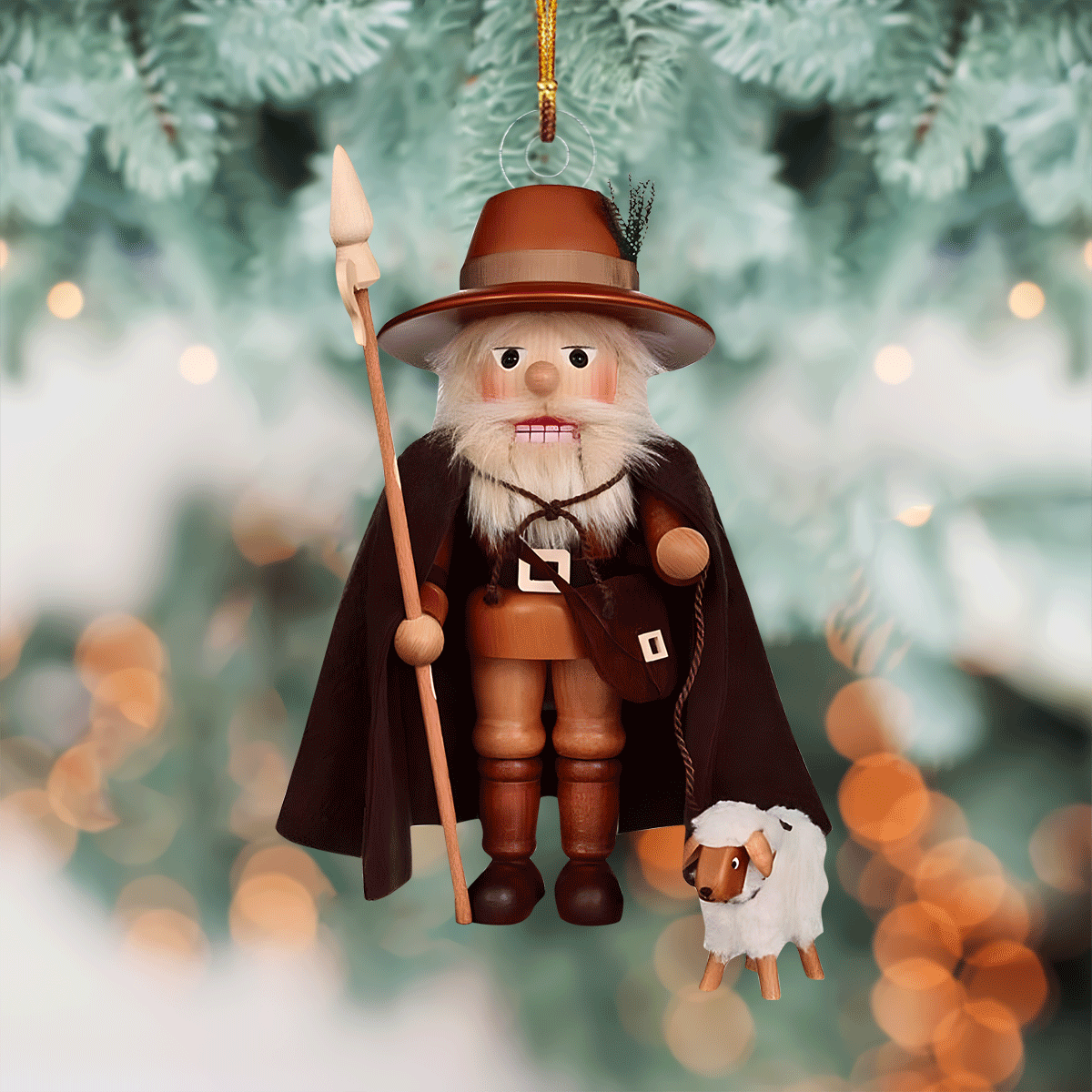 Shepard Nutcracker Mica Ornament