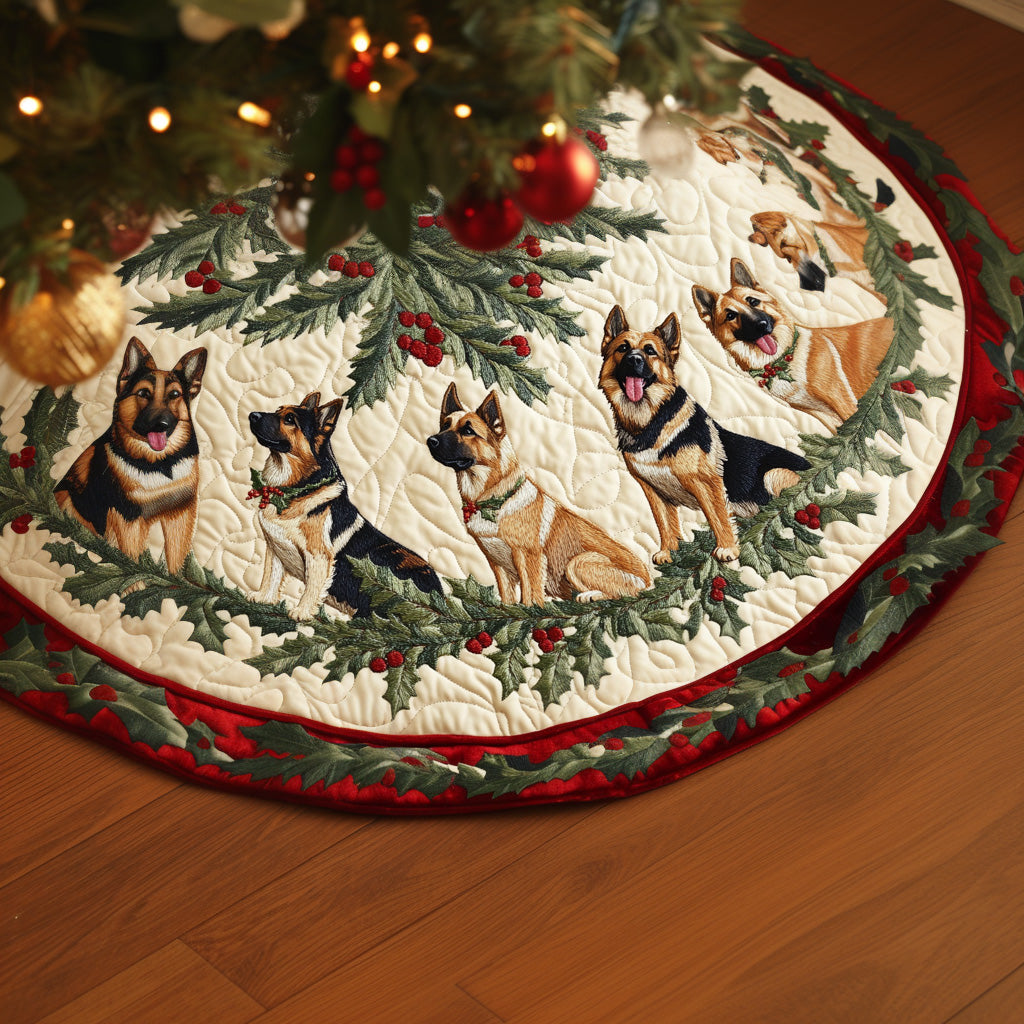 Shepherd Christmas Wish Quilted Christmas Tree Skirt Merry And Bright Holiday Decor Classic Christmas Home Decor