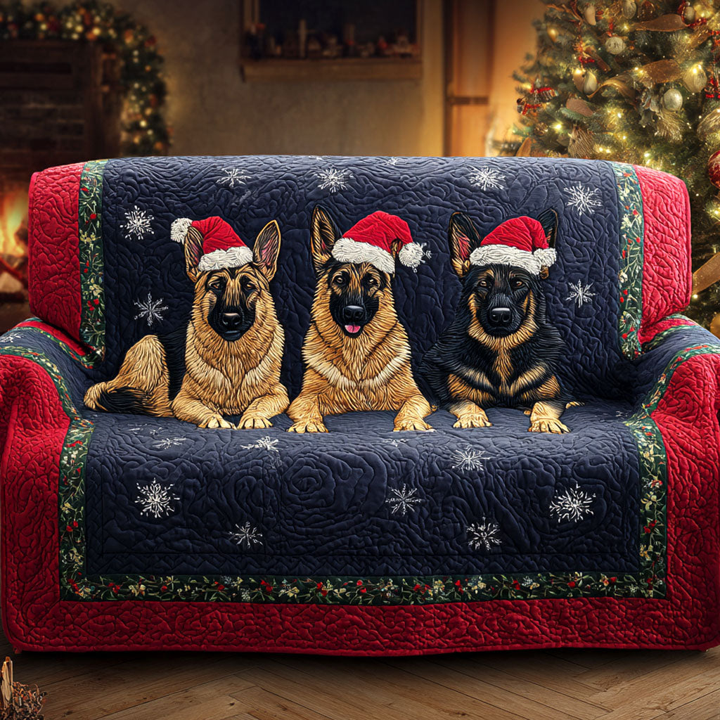 Shepherd Snow Parade Quilted Sofa Cover Couch Slipcovers Holiday Gifts For Wife