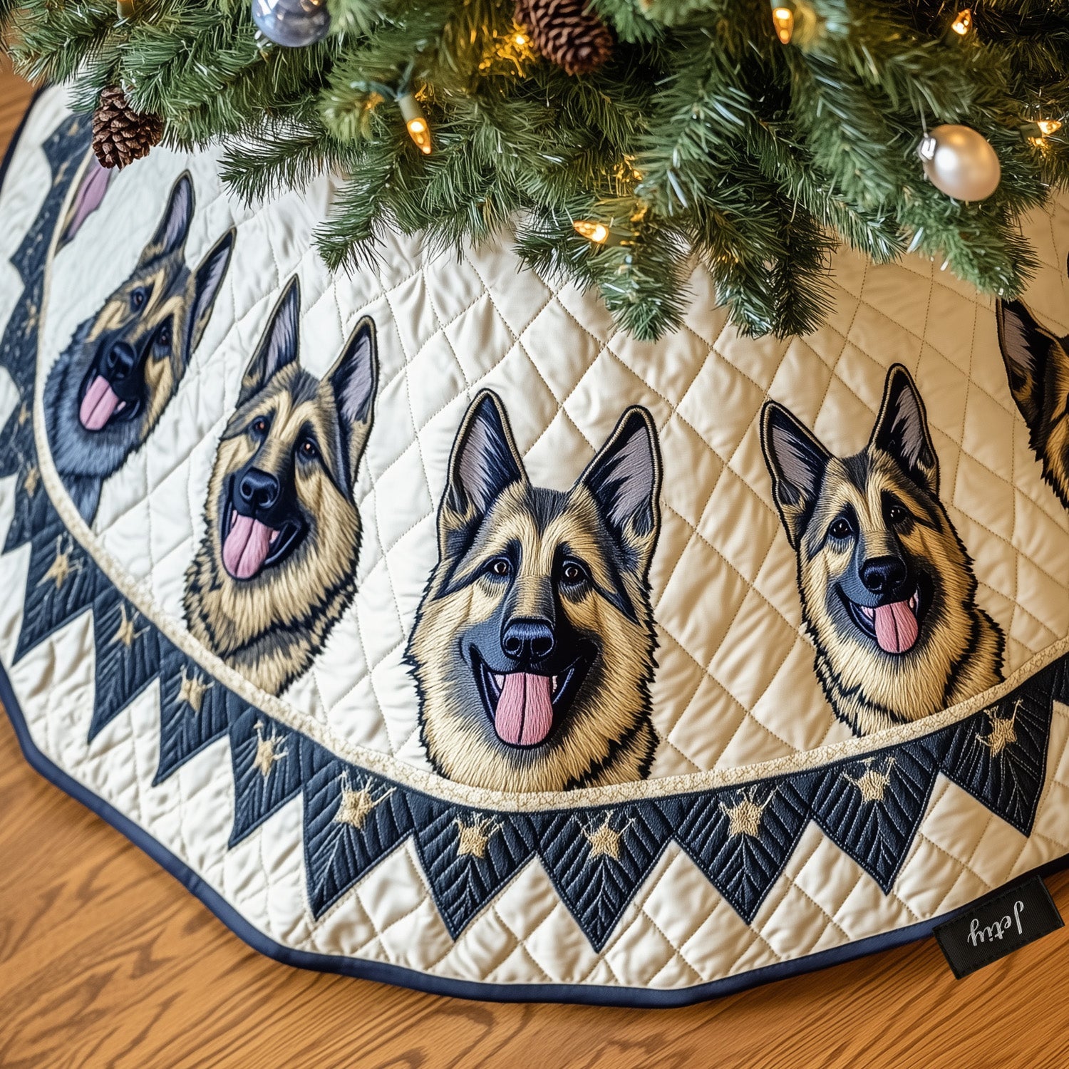 Shepherd Winter Wonder Quilted Christmas Tree Skirt Perfect Merch Gift Tree Skirt for Holiday Season