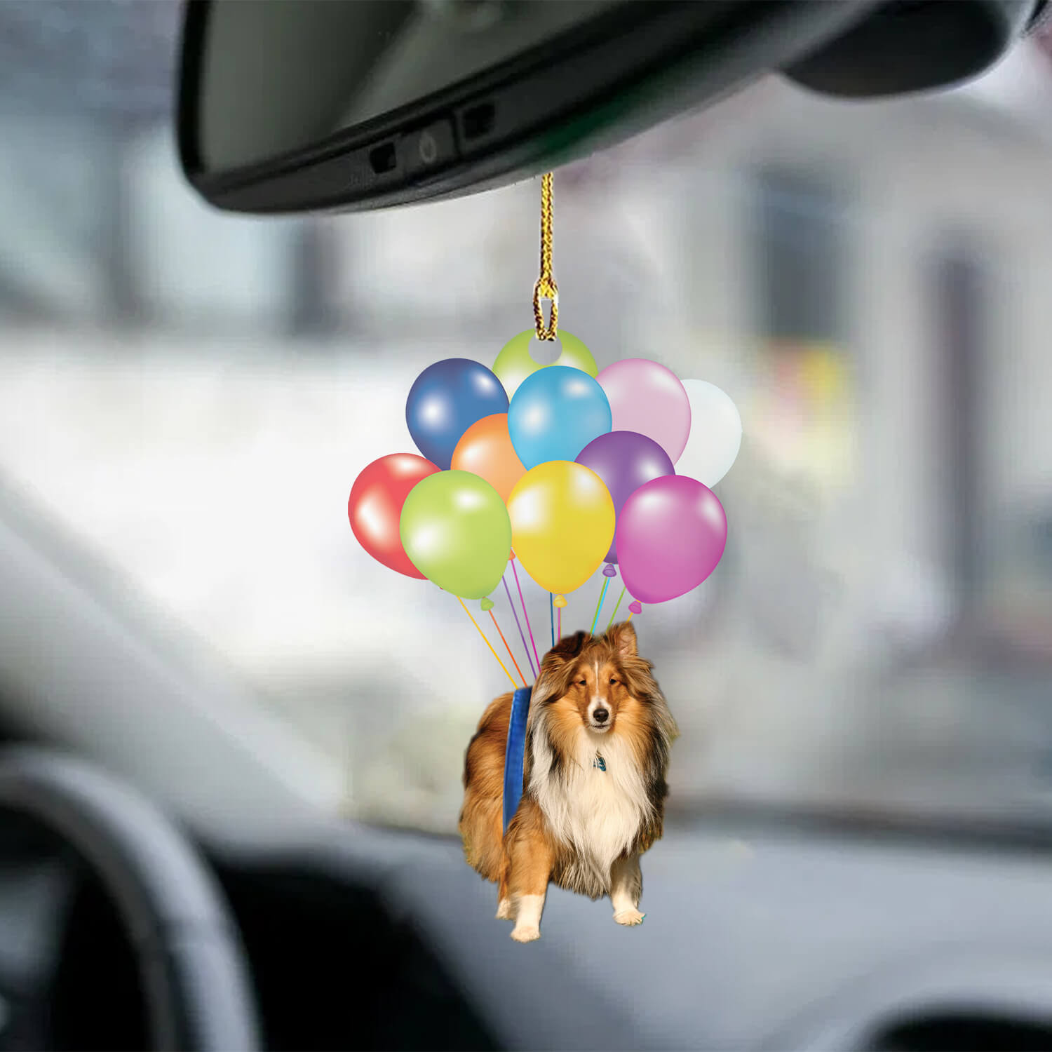 Shetland Sheepdog Fly With Bubbles Dog Hanging Ornament Dog Ornament Lasfour