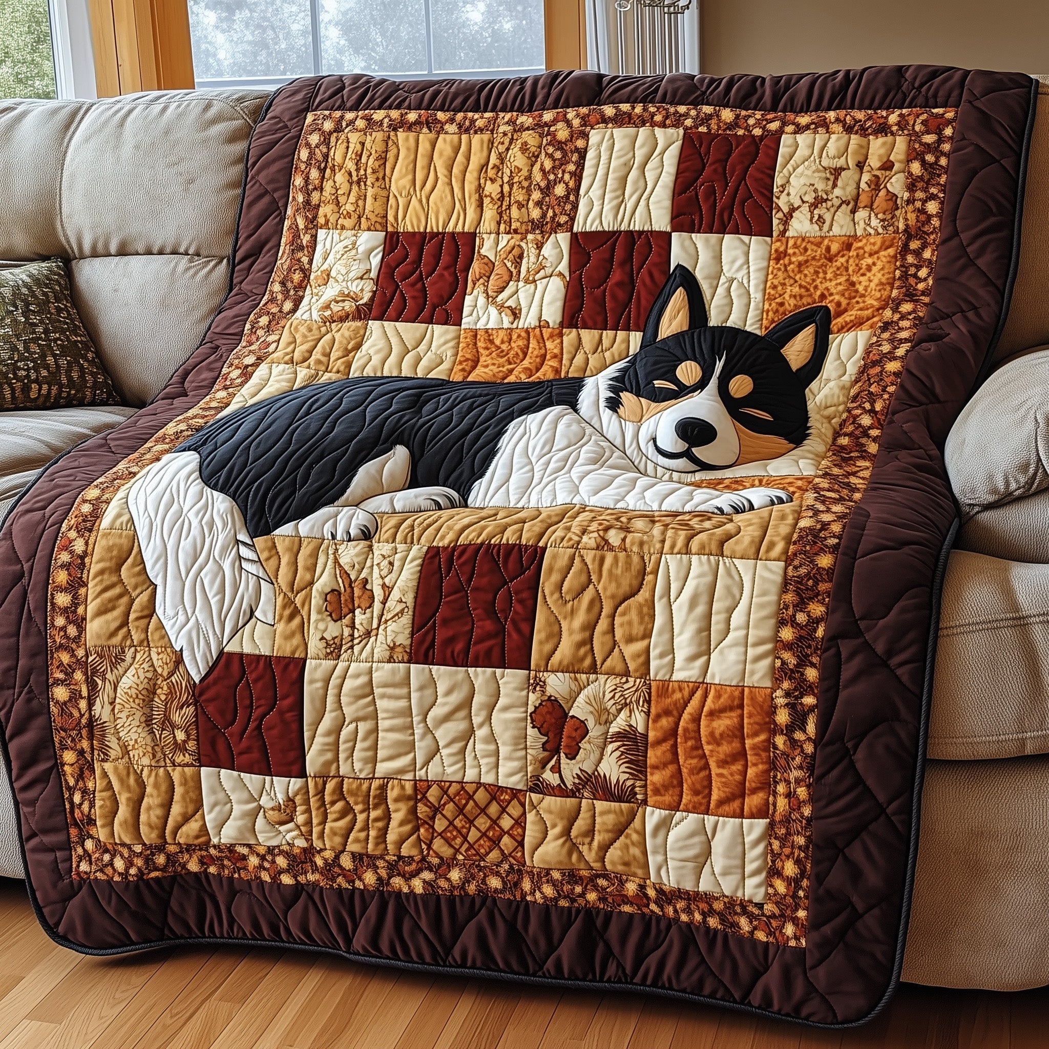 Shiba Quilted Blanket Nice Throw BlanketAwesome Dog Lover Gifts  Xmas