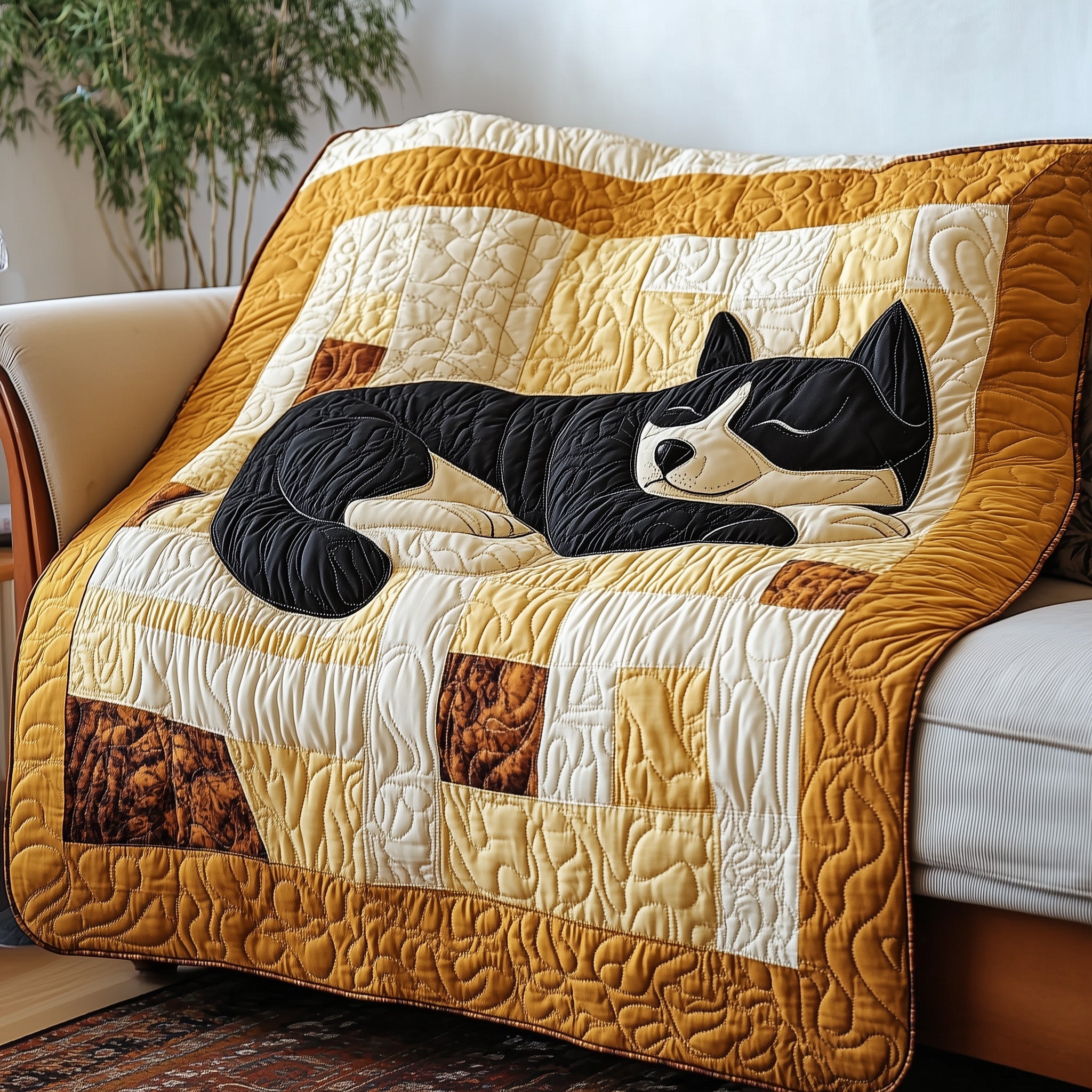 Shiba Quilted Blanket Nice Throw BlanketGood Presents For Dog Lovers
