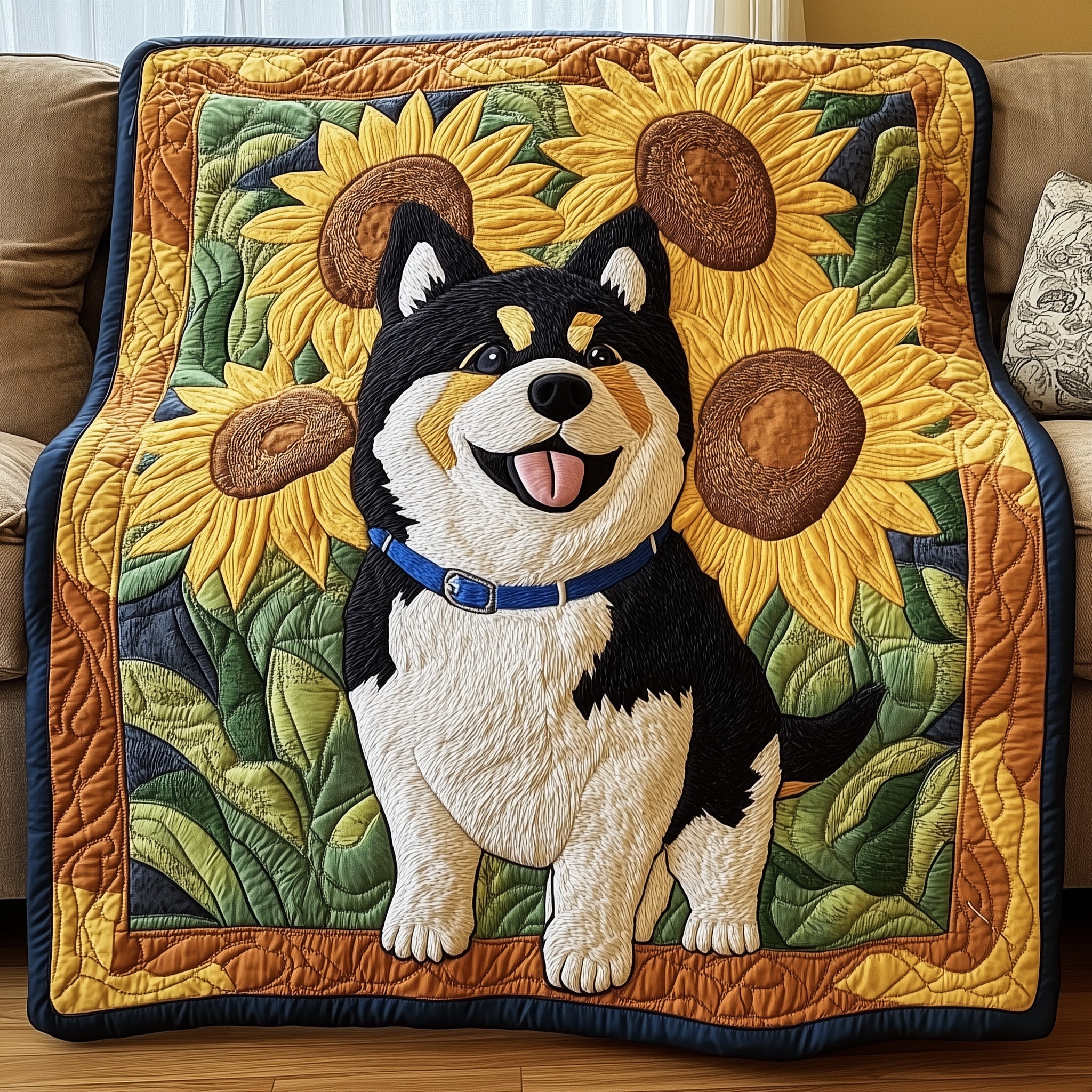 Shiba Quilted Blanket Nice Throw BlanketPerfect Gift For Dog Lovers 2025